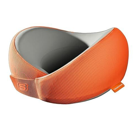 Skechers Womens Memory Foam Neck Pillow, Comfortable Breathable Travel Pillow, Neck Pillow Airplane For Travel, Car Rides, Home, And Office Use, Ergonomic Design For Men And Women,Orange