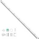 SURAIELEC Under Cabinet Power Strip Hardwire, 6 Tamper Resistant Outlets with USB-A & USB-C, Seamless Under Cabinet Outlet, Customizable Length, Power Strip for Kitchen, Workshop, ETL Listed, White