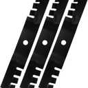 AEagle Mulching Blade 48 inch Deck for John Deere for Scotts 325 F510 GT242 GX345 M113517 M115495 051508 M111522 GS30 GS45 GT225 GT235 GT245 GT262 GT275 GX325 GX335 GX355, 3 Pack (Black)