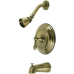 Kingston Brass KB3633ACL American Classic Single-Handle Pressure Balanced Tub and Shower Faucet in Antique Brass