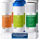 iSpring F7-GAC NSF Certified 1-Year Replacement Filter Cartridge Pack, 7-Count for Standard 5-Stage Reverse Osmosis (RO) Systems
