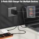 Super Fast Charger PD/QC 3.0 100W(in total), Typc-C Charging Block 65W for Samsung Galaxy S26 Ultra S25/S24 Plus,Tab,MacBook, iPhone 17/16/15Pro Max,iPad Air,Android, 3+3FT USB &6+6+10+10FT USBC Cable