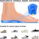 RFUNGUANGO Airtag Shoe Insert Kids, Insoles for Airtag Hidden Holder, Tracker Devise Case for Kids, Comfortable Inserts for Shoes, Upgraded Insole (Blue, 9.25-9.84IN Men 5.5/W's 7.5-M's7/W's 9)