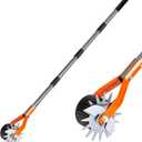 Walensee Wheel Rotary Edger, 69.7 Inch Hand Manual Edger Lawn Tool with Adjustable Stainless Steel Handle, Trimming Grass Weed Edger with Cushion Grip for Garden Sidewalks Driveways and Landscaping
