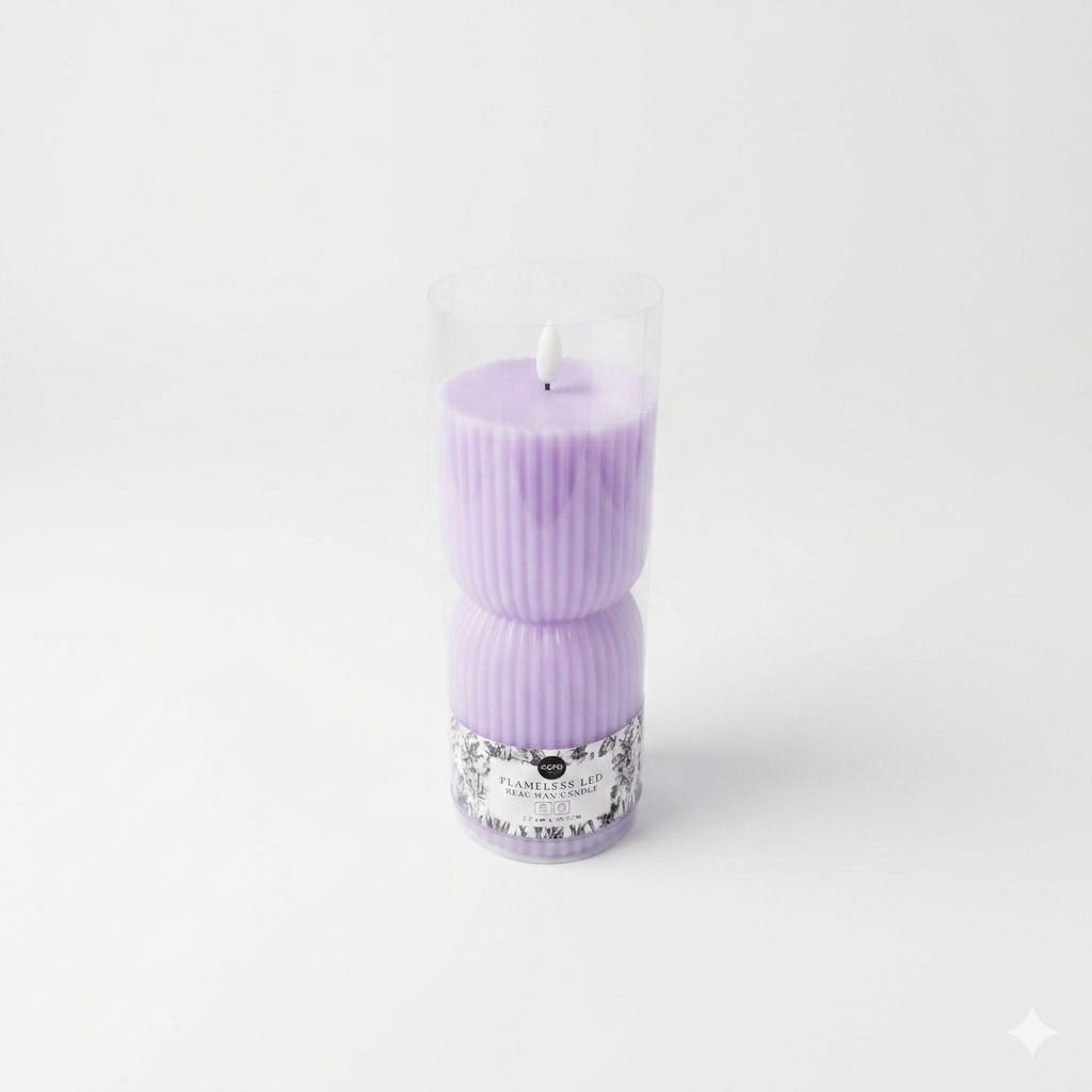 Core Home Flameless Led Real Wax Candle  7.5 cm x 17.5 cm