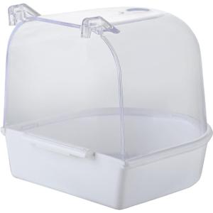 Clear Bird Bath for Small Birds Parakeet Cage Accessories - Suitable for Cockatiels and Parakeets