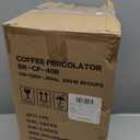 SYBO Commercial Grade Stainless Steel Percolate Coffee Maker, Hot Water Urn for Catering, Hot Beverage Dispenser, 40-Cup, 6L, Metallic