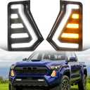 LED Fog Lights Daytime Running Lights fit For 2024 2025 Toyota Tacoma Foglights Lamps Assembly 2024 Tacoma Accessories(DRL TypeC)