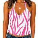 MATEAM Women's V Neck Racerback Tank Tops Fitted Ribbed Knit Workout Tops Sleeveless Gym Shirts Quick Dry Polyester Athletic Summer Clothes 2026 Floral XS (XS)