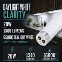 F20T12 20W 24In T12 Fluorescent Tube Light 6500K 1300 Lumens 2 Pack