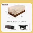 COSFLY Waterproof Patio Furniture Table Covers Durable, Rectangular Outdoor Coffee Table Covers - Fits up to 74L x 47W x 28H inches