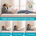 4Pcs Wedge Pillow Set for After Surgery,Acid Reflux Relief, Adjustable Bed Wedge Pillows for Sleeping,Anti Snore, Memory Foam Triangle Pillow for Back&Neck&Shoulder Pain Relief, White&Grey