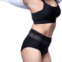 Goat Union Overnight Period Underwear for Women Heavy Flow, Leakproof Menstrual Panties Full Coverage (Large, Black Heavy X1)