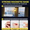 Motion Sensor Magnetic Night Light for Cruise Ship Cabin with Mood-Based Color Selection - Dimmable Brightness, Rechargeable Battery