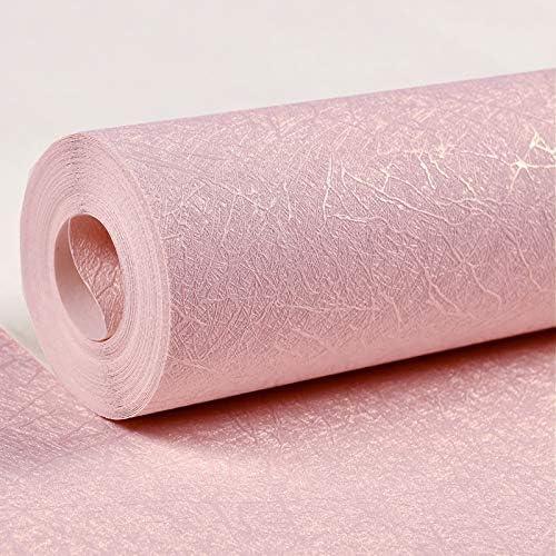 Cohoo Home 512inL 15.7inW Silk Pink Wallpaper Peel and Stick Contact Paper Pink Textured Silk Wallpaper for Bedroom Self Adhesive Removable Wall Sticky Paper Girls Room Drawer Liner Waterproof