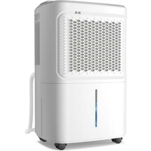 2500 Sq.Ft Dehumidifier for Basement Home, ASAHWo 34 Pints Dehumidifier with Drain Hose, Quiet Portable Dehumidifiers for Bathroom Large Room, Bedroom, Auto Defrost, Smart Humidity Control,24H Timer
