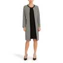 Le Suit Houndstooth Topper with Framing & Sheath Dress Black/White, 18W
