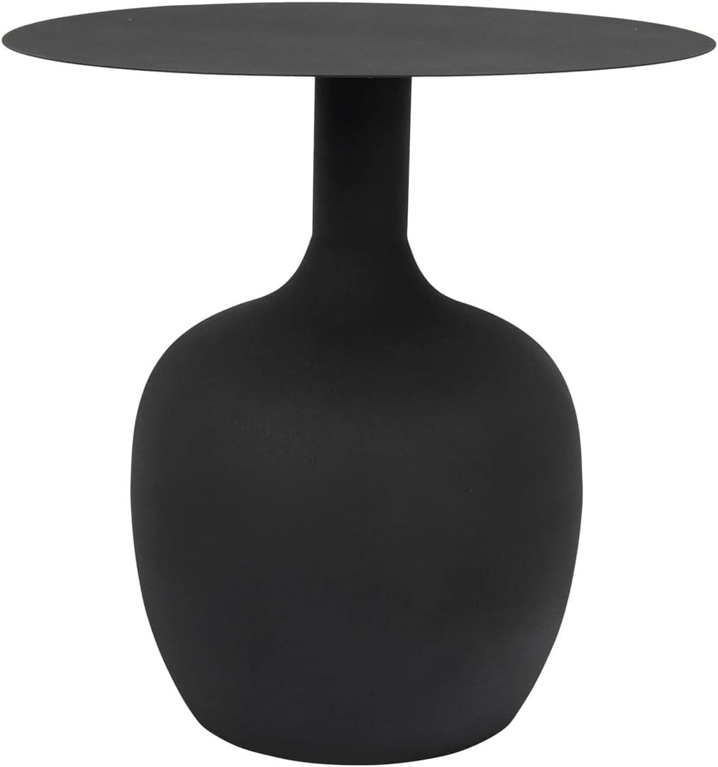 Creative Co-Op Metal Textured, Black, KD Table, 18 in x 18 in x 18 in