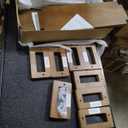 Vailando Set of 4 Natural Poplar Floating Shelves with Natural Grain - Wall Shelves for Living Room, Bedroom, Kitchen - Strong Load Capacity Holds 50lbs/Shelf - 16 Inch