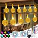 OMIKA Globe Outdoor String Lights Plug in, Connectable 66ft 120LED Crystal Ball Light Waterproof Remote, 24 Colors Decorative Lights for Patio Umbrella Tent Garden Eaves Party Indoor Christmas Dcor