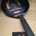 OXO Obsidian 10" Carbon Steel Frying Pan, Pre-Seasoned Skillet, Builds Natural Nonstick with Use, Induction Ready, Oven Safe, Removable Silicone Handle