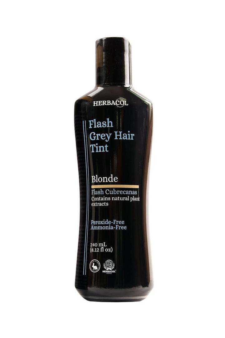 Herbacol Blonde "Flash" Gray Hair Cover | Ammonia and Peroxide Free | Herbacol Rubio "Flash" Cubrecanas | Sin Amoniaco ni Peroxido | 8.1 oz-240ml