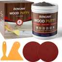 BONCART Wood Filler - Ebony, Paintable, Stainable, Sandable. Quickly Repair Holes, Cracks, Chips, Damage, and Scorched Wooden Furniture