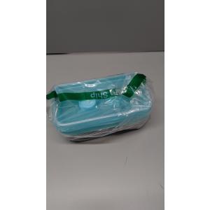 4 Pack Stainless Steel Snack Containers with Lids, 2-Compartment Reusable Food Storage Meal Prep Containers for Kids & Adults Lunch Boxes, School, Office, Travel, Camping (Blue)