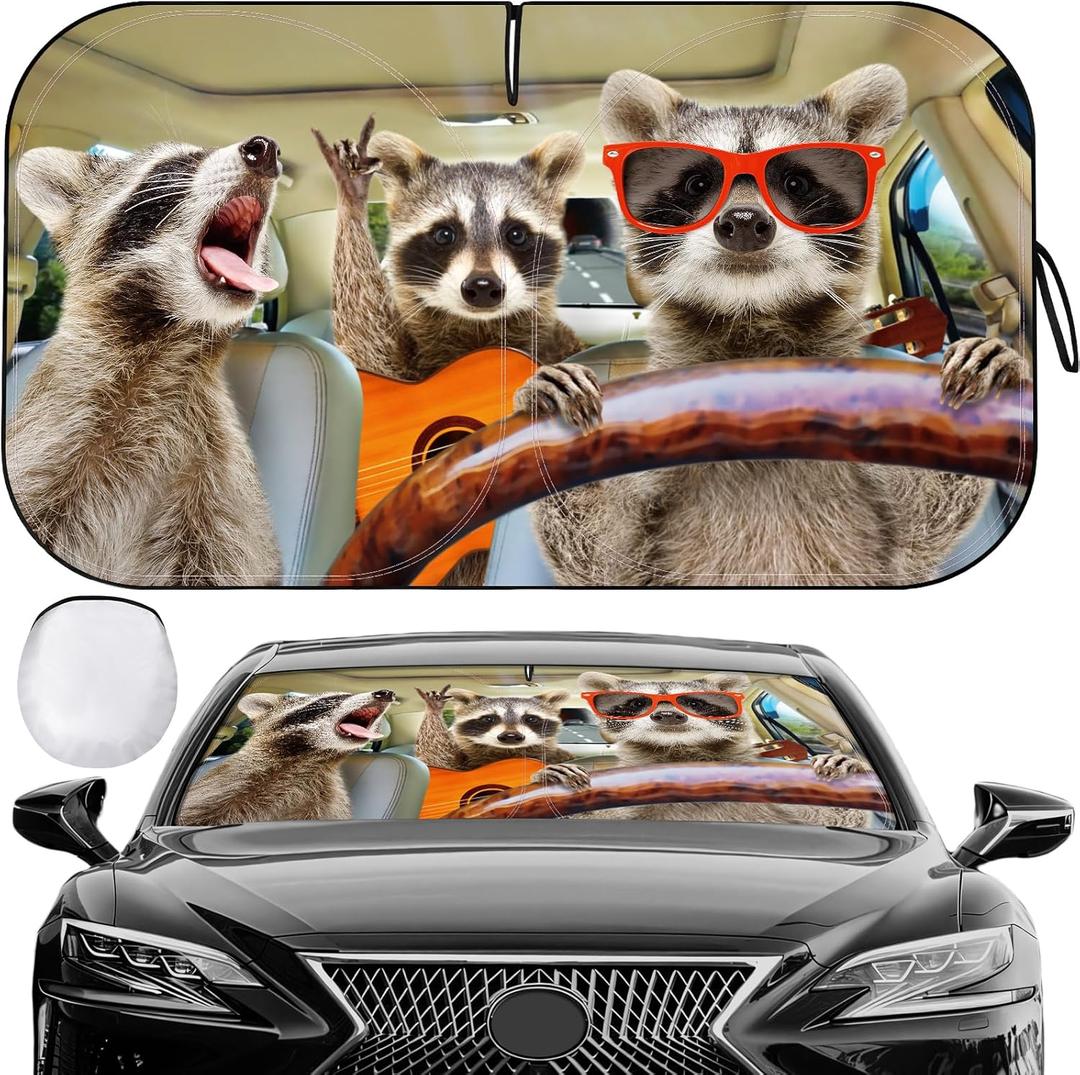 Car Windshield Sun Shade - Foldable Car Sun Shade Windshield for Front Window, Reflector Sunshade Offers Ultimate Protection for Cars Interior (55.2 x 31.5 in)