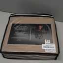 Tribeca Living Full Sheet Set - 300 Thread Count Cotton Percale for Crisp Breathable Comfort - Extra Deep Pocket Luxury Bedding with 22 Inch Fit in Coffee