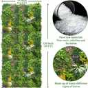 ODTORY Artificial Greenery Grass Wall Panels: 54'' x 120'' UV-Anti Faux Greenery Ivy Privacy Fence Screen Backdrop Boxwood Vine Leaf Hedges for Patio, Balcony, Garden, Green Decor