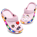 VIYEAR Toddler Light Up Sandals - Boy's & Girl's Garden & Beach Clogs - Indoor & Outdoor Slipper 25