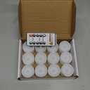 Homemory 12pcs Remote Timer LED Tea Lights Candles, 400+Hours Flickering Flameless Battery Votive Tealights for Tabletop Lighting, Centerpieces Decor, Holiday (Cool White Glow, White Base)