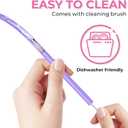 Reusable Silicone Drinking Straws 15 Pack, Heart Shaped Straws with 2pcs CLeaner Brushes for Smoothies Tumblers Cocktail MilkShake, DishWasher Safe (Multicolor)