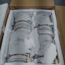 4-Piece Airtight Ceramic Canisters Set with Wooden Spoons & Chalk Labels  Perfect for Coffee, Sugar, Flour, Tea (Marble)  Stylish & Leakproof Kitchen Storage