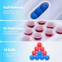 SLOOSH Pool Toys Games Set - Pong Toss Game Water Toys for Adults Kids Family Games, Inflatable Floats Lounge Raft Floating Swimming Pool Accessories 6x3 FT Table with 10 Pong Balls for Parties