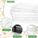 2 PCS Clear Pizza Dough Proofing Box with Lids, 12.8x9.2 Inch Dough Trays for Bread Making, Graduated Pizza Proofing Container Fits 4 Dough Balls for Home Kitchen, Restaurants, Chef(Small)