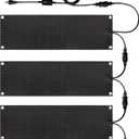 Snow Melting Mats Outdoor 10 x 30,Anti-Slip Electric Snow Heated Walkway Mats,Winter Ice Heated Rubber Mat for Stairs Steps Floor (3PCS)