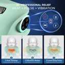 YOUKADA 2025 Upgarded Neck Massager, 3 in 1 Modes, Shoulder Relaxer, Neck Stretcher with Heat for Pain Relief, Ergonomic 26Shoulder Massager, Portable for Car/Office/Home (Green)