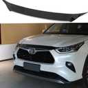 for Toyota Highlander 2020-2025 Front Hood Bug Deflector, Piano Black Front Hood Strip Hood Shield Protector Bug Guards for Highlander Hybrid 2021 2022 2023 2024 Accessories