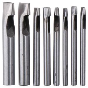 8Pcs Oval Shape Hole Punch Set, Leather Belt Hollow Punching Tools, Leather Hole Punch Cutter Leather Working Tools for Handmade Craft