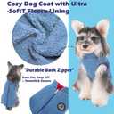 Warm Dog Coat Reversible Dogs Jaket for Small Medium Large Dog Puppy Winter Size XS (XS-Chest(14.96"), Navy)