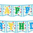Friend Birthday Banner for Street Theme Party Supplies Colorful Happy Birthday Hanging Decorations Banner