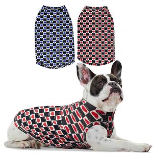 Sychien Dog Shirts Quick Dry Summer Cooling Love Heart Printing Dogs T-Shirt,Red+Blue XXXL (Black, XXXL)