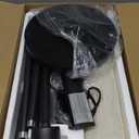 Keepsmile LED Floor Lamps for Living Room, Dimmable Floor Lamp with Remote, Custom Tall Lamp for Bedroom with 12W LED Bulb, Pole Light with Lamp Shade Foot Switch, Modern Standing Lamps for Office Dining (Black)