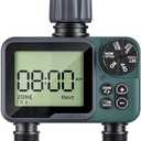 Sprinkler Timer 2 Zone, Programmable Water Timer for Garden Hose with Rain Delay, Manual and Automatic Irrigation Controller System, Waterproof Water Hose Timers for Yard, Lawn, Pool