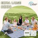 Genovega Waterproof Sandproof Beach Blanket Picnic Outdoor Mat Rug Extra Large Foldable Sand Free Big Giant XL Car Essential Roadtrip Gadget Rv Accessories Gear Must Haves Hiking Items Necessities