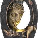 TERESA'S COLLECTIONS Buddha Water Fountain LED Pump Resin 13"
