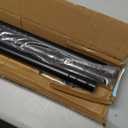 Tension Curtain Rod 51-126 Inch, Long Curtain Rod No Drilling for Window or Bathroom, Outdoor Curtain Rods for Patio Tension Rods, Easy to Install, Never Rust, Rod Diameter 1.26 Inches - Black