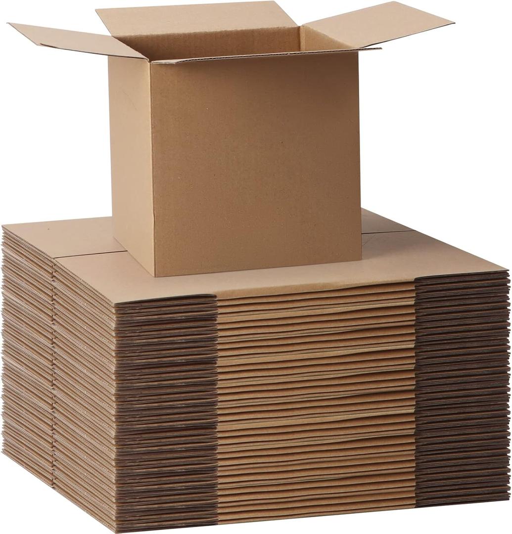 CRUGLA 40 Packs Shipping Boxes 6x6x6, Corrugated Cardboard Brown Mailing Box Bulk for Packing